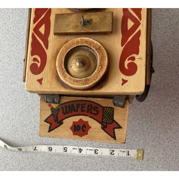 Rare Metal & Wood 3 Wheel Bicycle Ice Cream Cart Decorative Vintage Home Decor - Picture 11 of 11